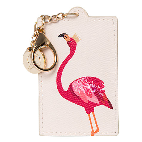 Flamingo Print Luxury Keyring By Sara Miller